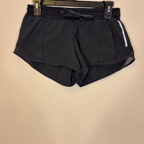 Lululemon Black Short Short Athletic Shorts Size 4 Liner Removed - Picture 1 of 7